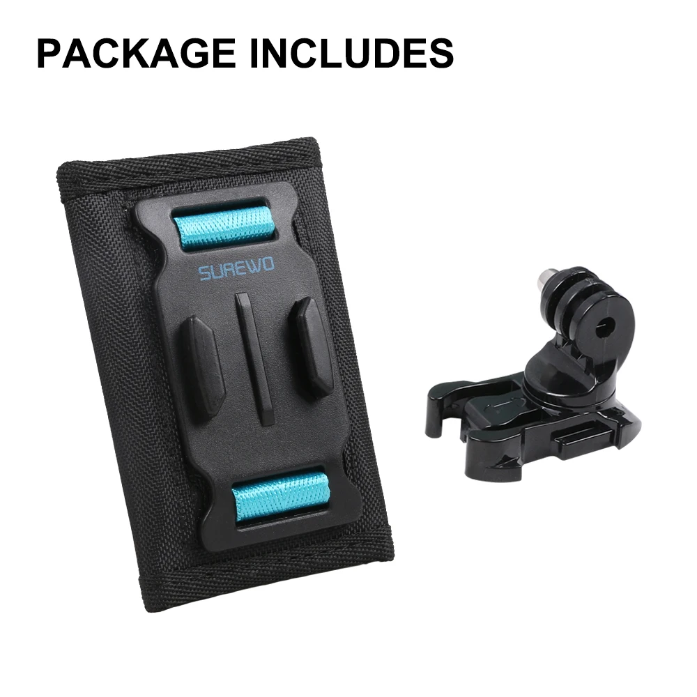 
SUREWO Backpack Shoulder Strap Mount Compatible with GoPro Hero 8/7/(2018)/6/5 Black DJI Osmo Action and Most Action Camera 