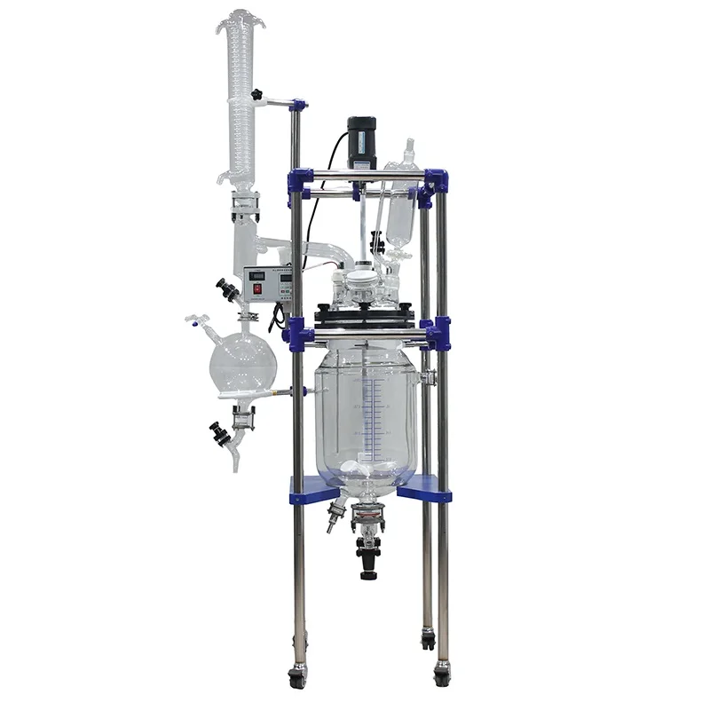 stainless steel sealing performance borosilicate glass stirrer jacketed reactor