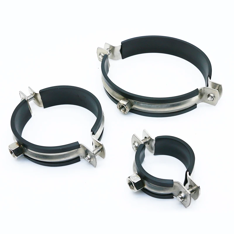 Heavy Duty Pipe Support Rubber Lined Hose Clamp Of Quick Release Fixing Pipe Clamps