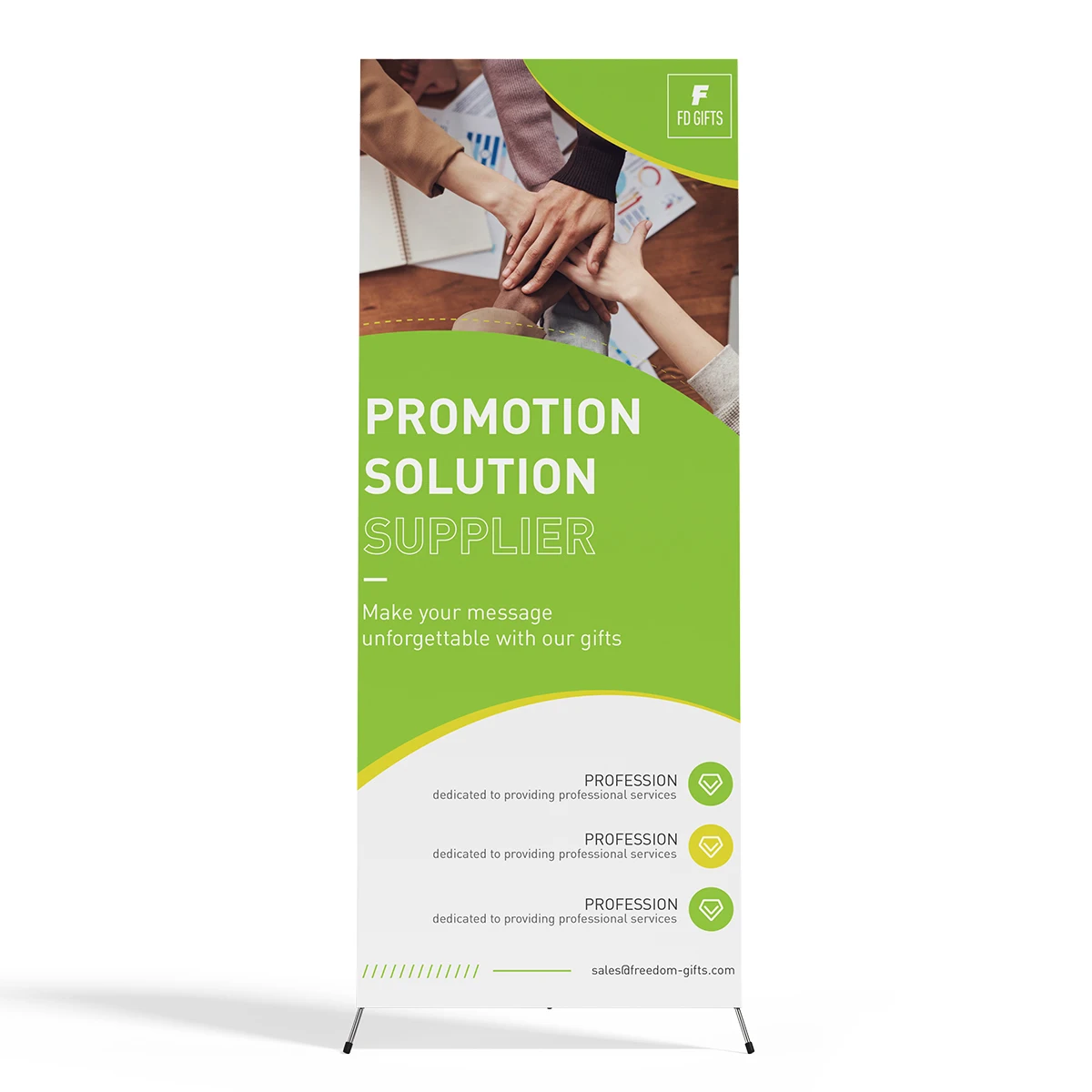 Customized Popular Easy Set Up X Stand Display Banner Stand for Advertising