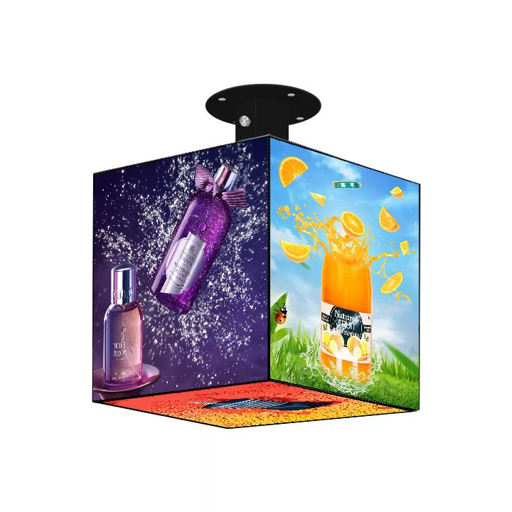 GC TECH LED Cube for Pub and Restaurant Hanging Available Multiface Magic Cube Screen Pattern 5 Faces Video Wall Display Photo