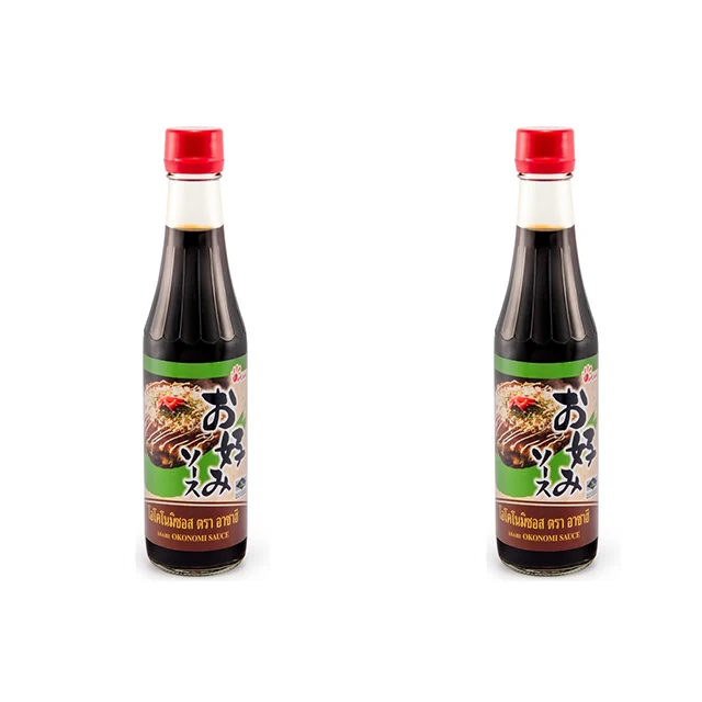 Japanese Pizza Sauce Little Sour And Little Sweet Taste Japanese Okonomi Sauce 300ml in Glass Bottle Packaging