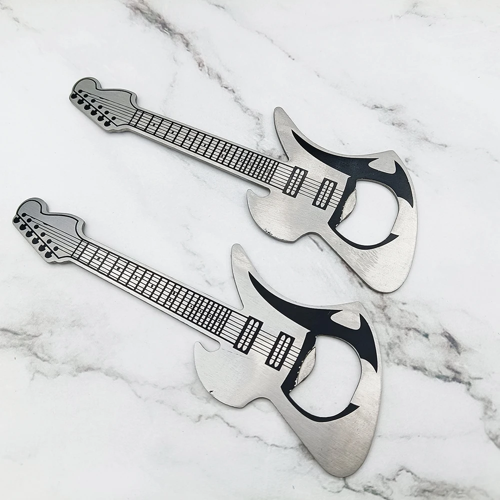 Funny Design Stainless Steel Guitar Shape Custom Bartender Bear Speed Bottle Opener