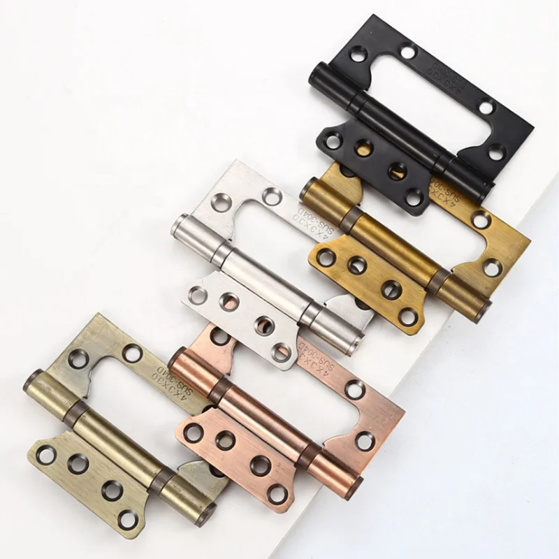 ss304 butterfly flush sub mother door hinge with two ball bearing
