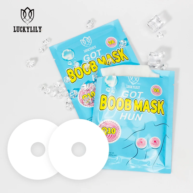 Luckylily Odm/oem Ve & Hyronic Acid Boob Mask Hydrating Breast Mask Compact Breast Mask