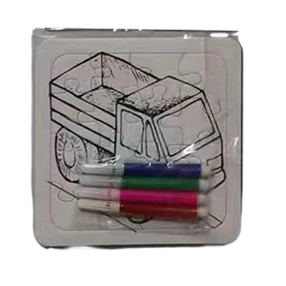 Wholesale colouring jigsaw toys aircraft dinosaur car colouring jigsaw educationlearning toys for children jigsaw games