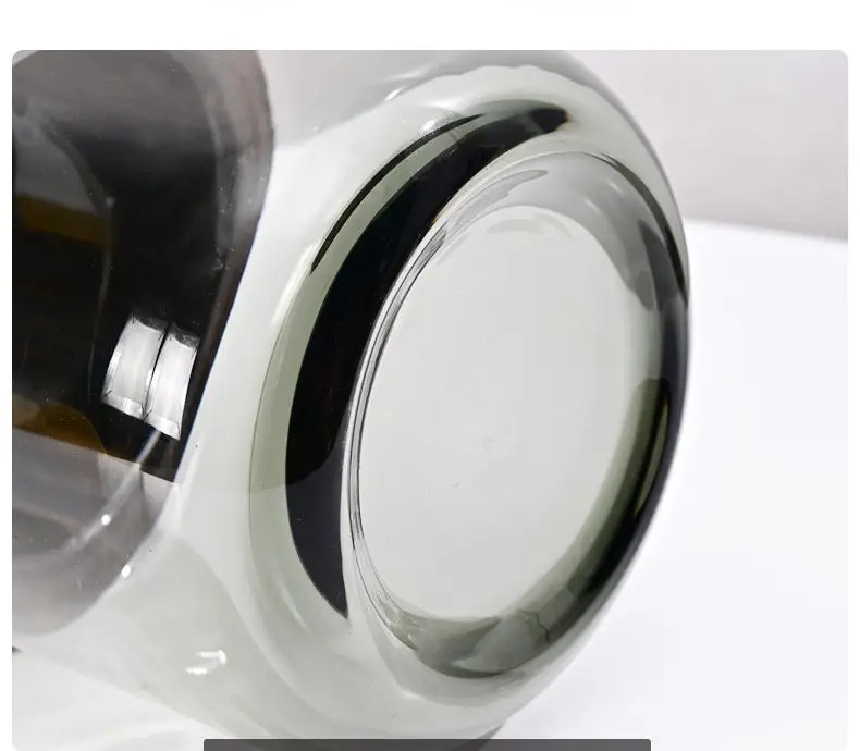 High Quality Rustic Smoked Glass Vase with Premium Wood Top for Centerpieces and Home Decor