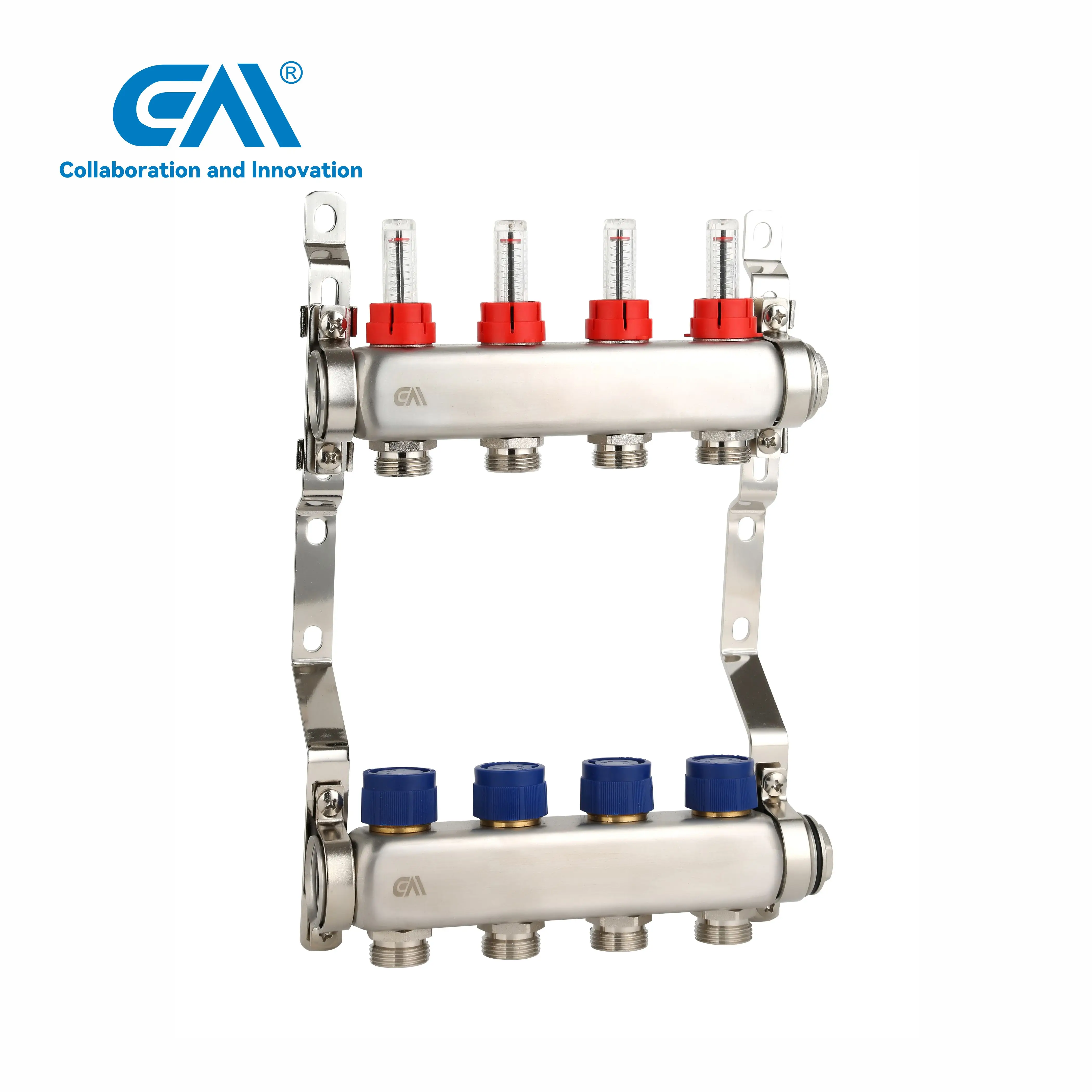ZHONGLIANG Brass Floor heating flowmeter manifold