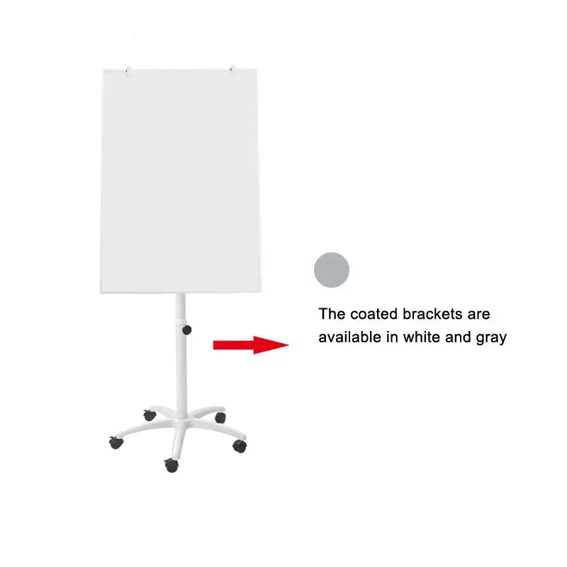 Round tubular base magnetic white board poster mobile flipchart flip chart easel stand 60x90
