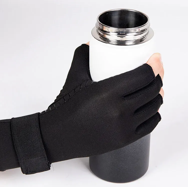 Non-Slip Wear Resistant Fingerless Gloves Lengthened Breathable Gym Fitness Cycling Cooper Half Finger Gloves