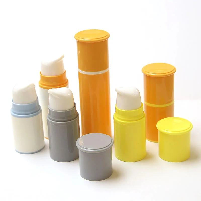 2021 NEW design 15ml 30ml PP refillable cosmetic packaging airless lotion pump bottle