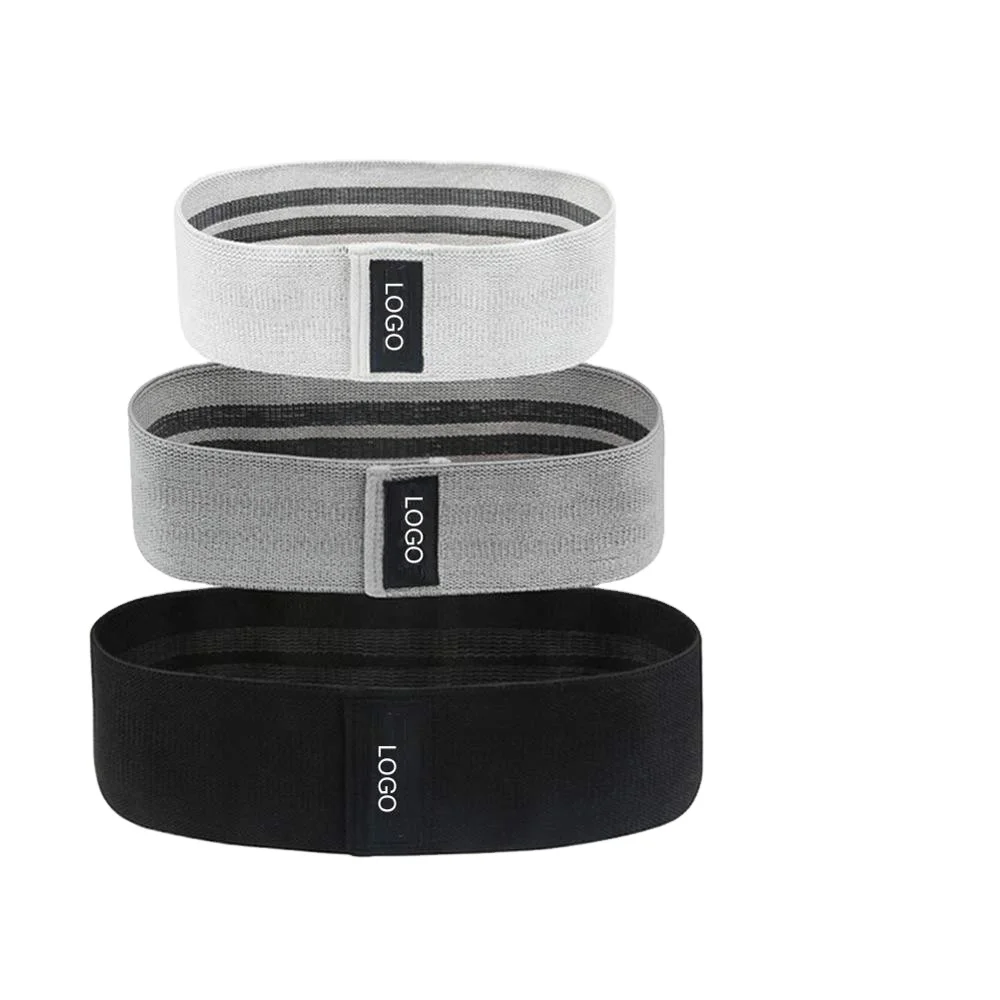 
Low MOQ Factory Price Wholesale Custom Colorful Printed Logo Workout Elastic Fabric Glute Hip Resistance Bands Set 