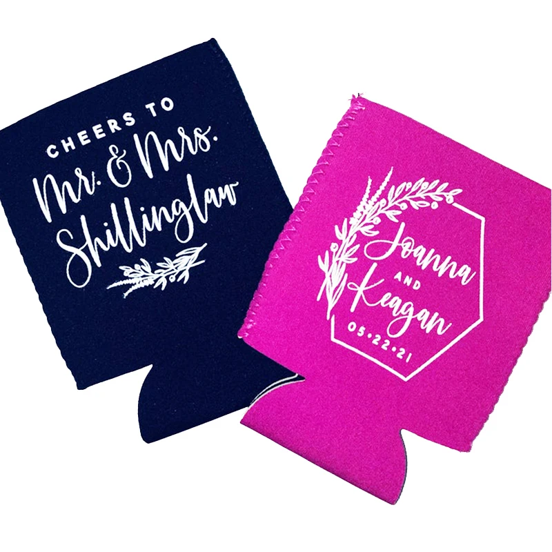 Can Cooler Foldable 3mm Neoprene Insulated Beer bottle Sleeve Can Holder Waterproof Can Koozies