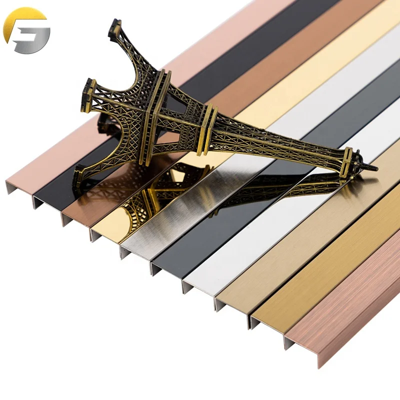 V0294 Stainless Steel Transition Strips Flooring Edge Trim Metal Lnlay Strips Cabinet Edge Trim Cabinet Skirting
