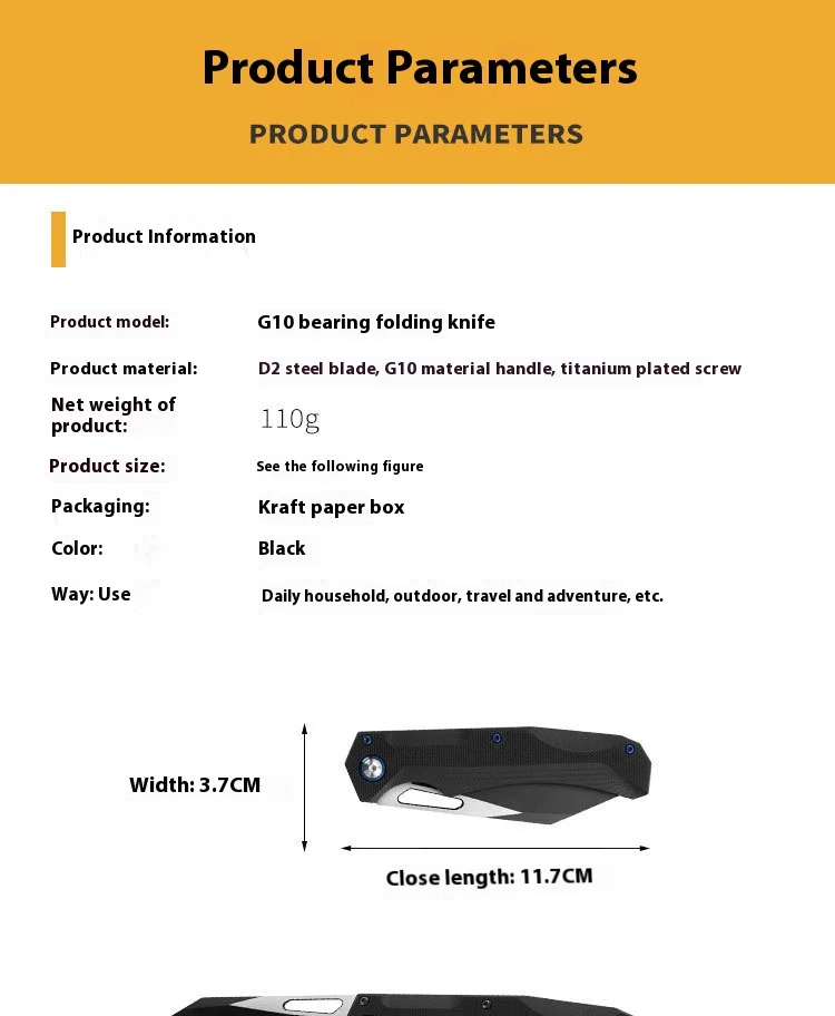 Multifunctional D2 portable stainless steel jackknife fruit knife outdoor tools high hardness knife