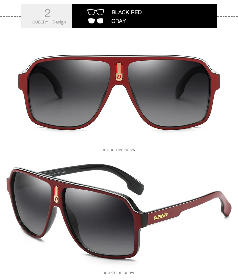 2024 dubery Sunglasses Men Polarized UV400 High-Quality Fashion TAC Mirror PC Frame Ultralight Men Sun Glasses Outdoor