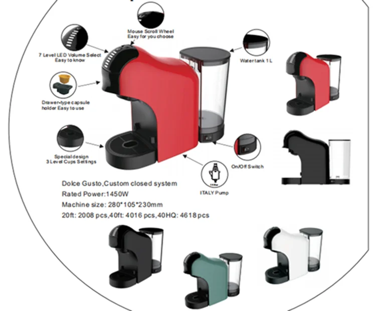 smart capsule coffee machine dolce gusto home and hotel capsule  coffee machine