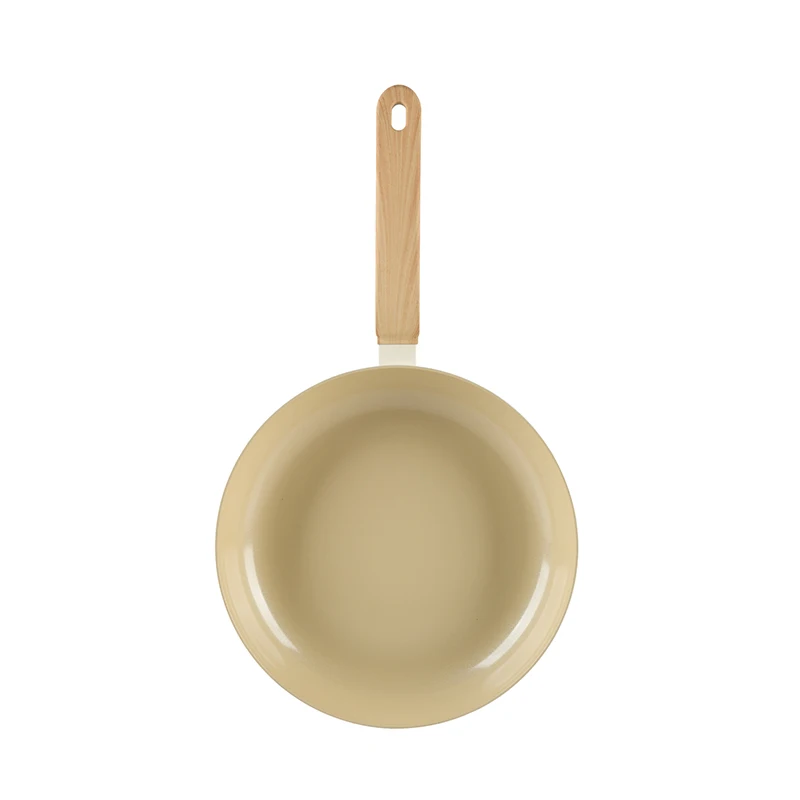 High quality ceramic coating Aluminum Alloy Frying Pan With White high temperature resistance coating