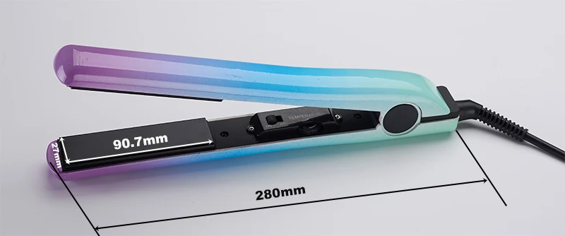 Custom Private label 1 inch PTC heating plate2 in 1 flat iron mini portable hair straightener for travel