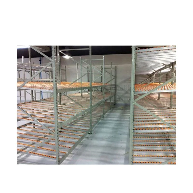 600kg heavy duty flow rack tray gravity rack polycarbonate wheel flow racking system