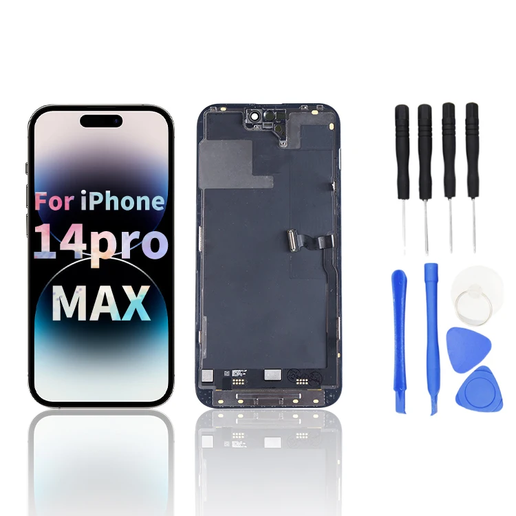 ЖК-дисплей для телефонов, Заводские производители, оптовая продажа, 100% протестированный оригинальный качественный экран для замены экрана Iphone 14 Pro Max