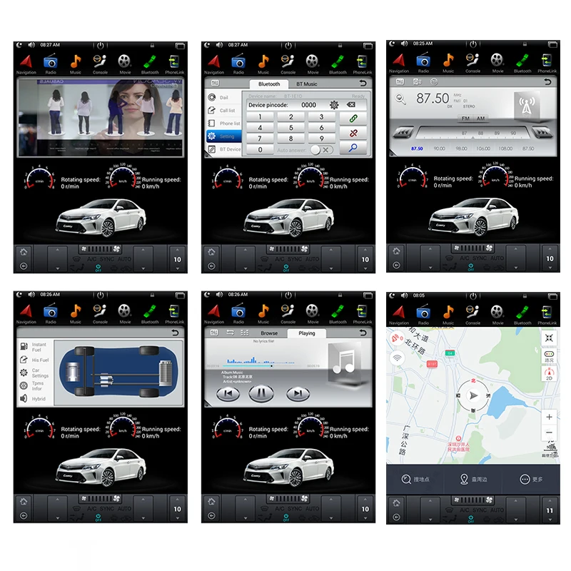 Touch Screen tesla Vertical 10.4 Inch Android Car audio DVD Player with BT Car Video for Hyundai IX35 Tucson 2009-2015 radio au