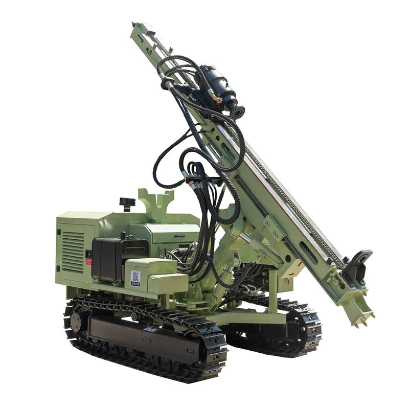 Pv Solar Ground Pile Screw Anchor Machine With Drive Head E Pile Drilling Rig Model 385Y For Foundation Pole Helical Pile