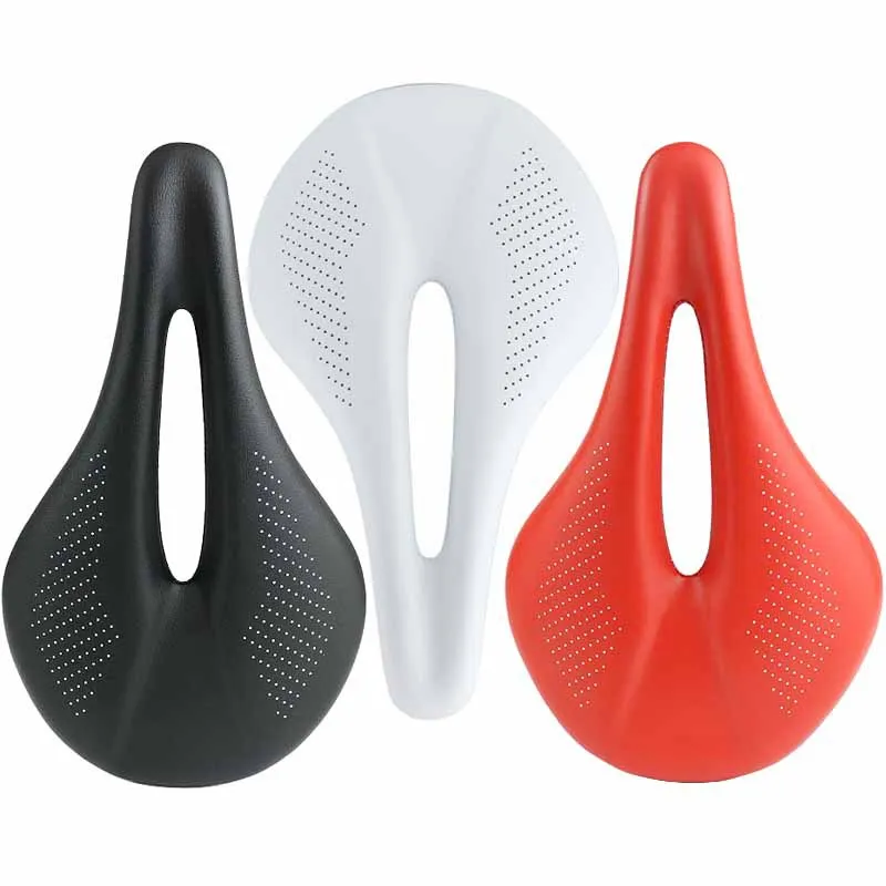 MTB Carbon Bike Saddle with Short Nose 155mm Gel Shell Leather and Carbon Fiber Material Bicycle Saddle Accessories