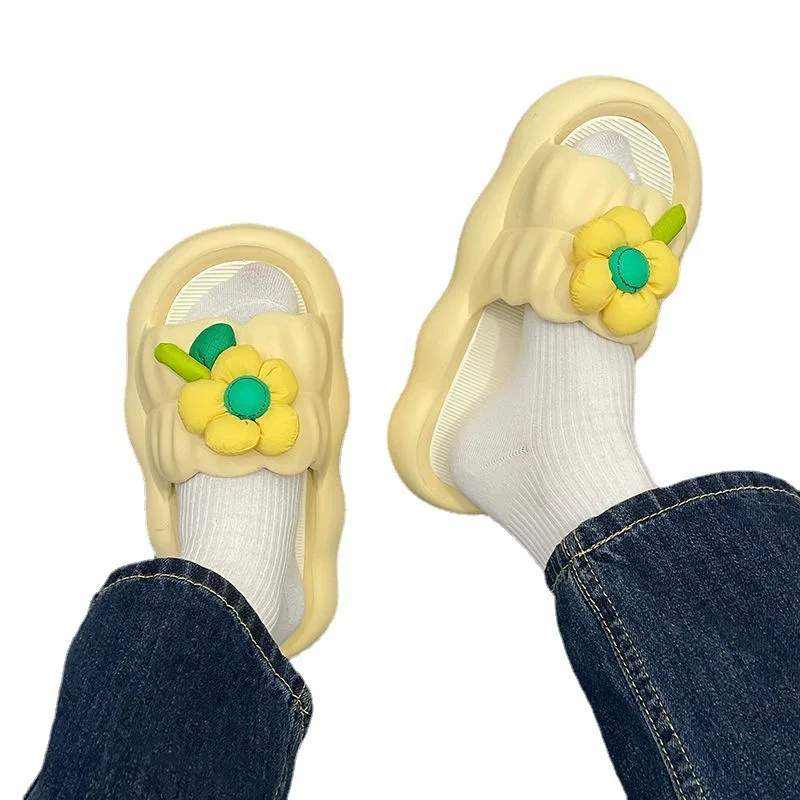 Kawaii cartoon cartoon shoes Black Beauty slippers Lovely indoor melody non-slip summer outdoor slippers