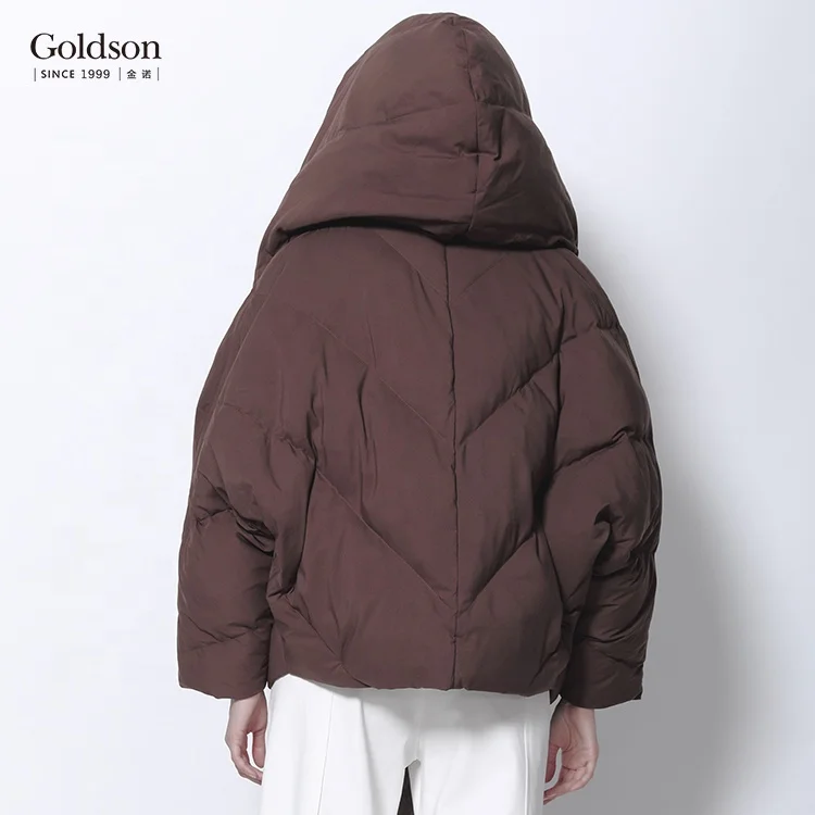 Factory high quality women heated duck down filled coat for winter