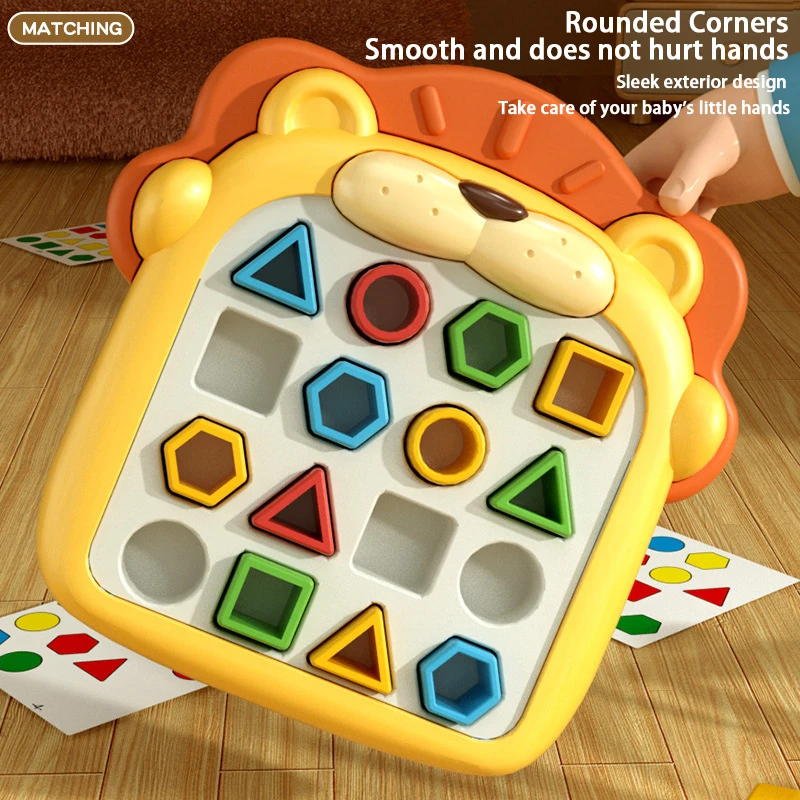 SL Montessori Sensory Education Shape Puzzle Matching Blocks Board Games Cognitive Sorters Toys For Children Toddlers Baby Kids
