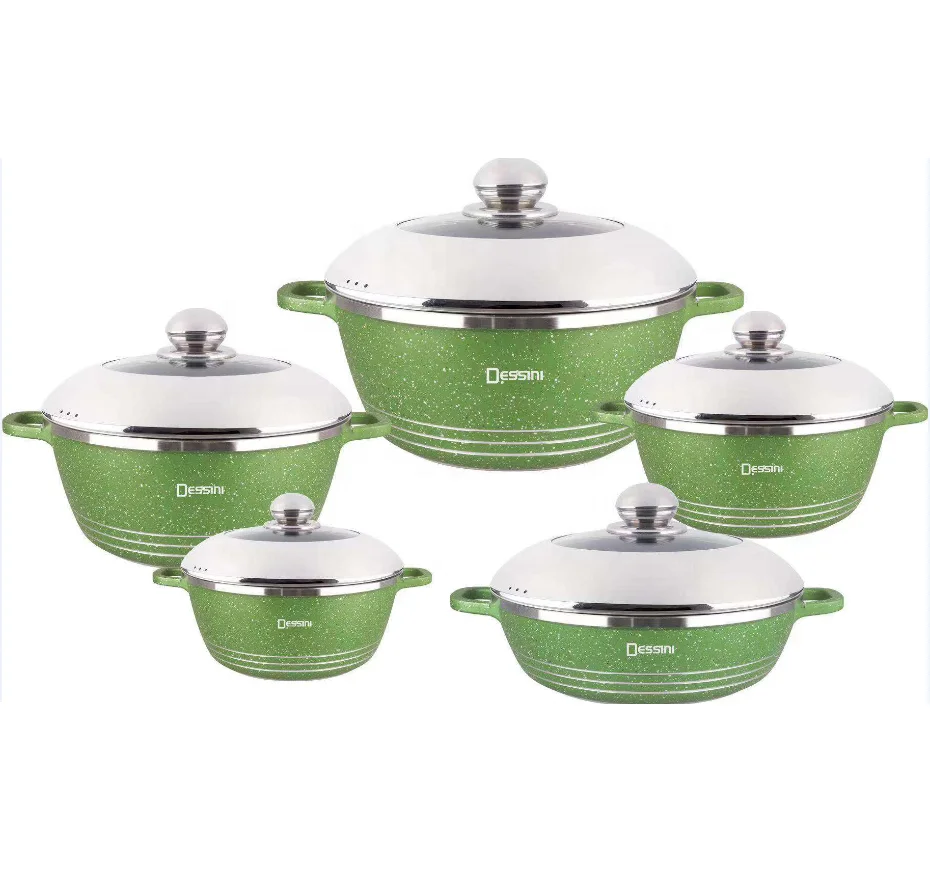 10 шт., набор алюминиевой посуды с гранитным покрытием