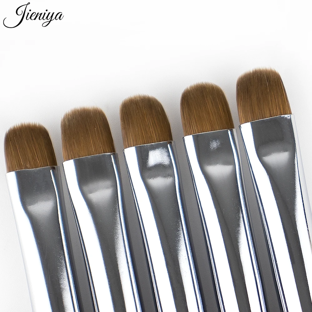 Jieniya High Quality Double End Nail Painting colorful handle kolinsky French brushes Nail Art Dotting Tool