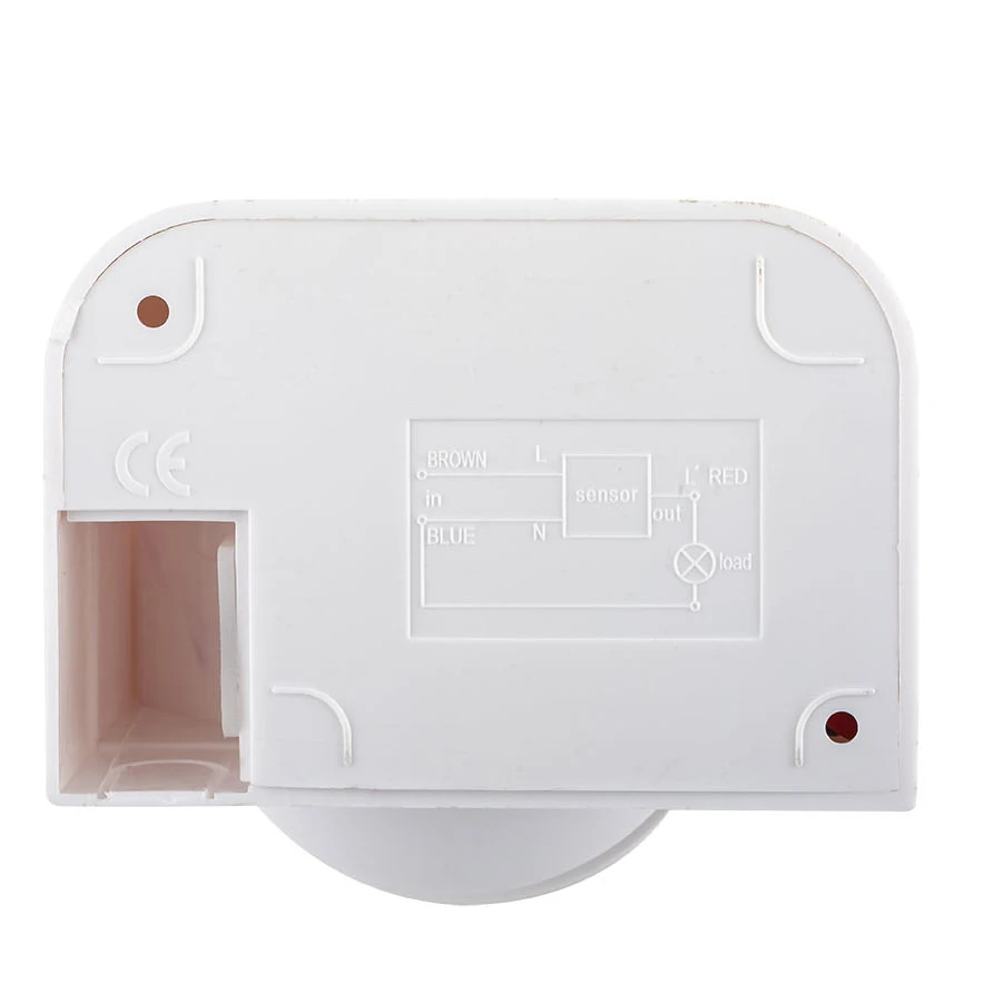 Infrared Sensor Switch IP44 Outdoor PIR Security Motion Sensor with 180 Degree Induction Angle Induction Distance 12 m