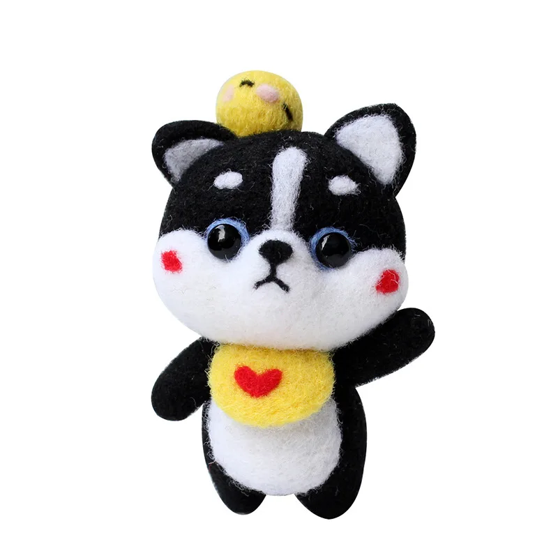 Custom Doll Wool Felt Craft DIY Non Finished Poked Set Handcraft felting wool kits