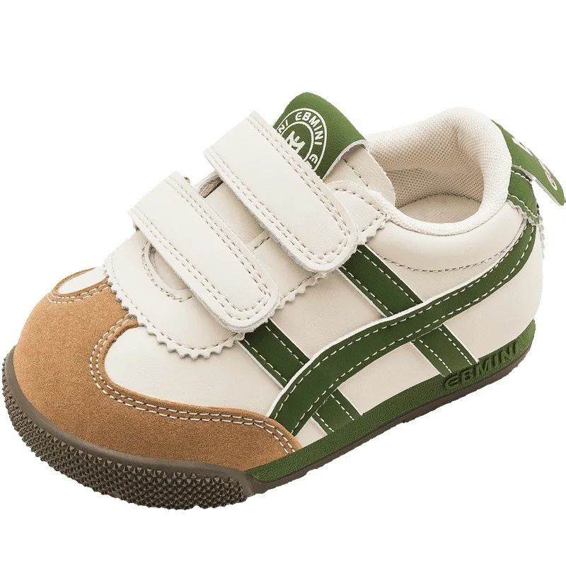 Ebmini spring striped fashion all-match soft sole non-slip infants casual toddler board shoes