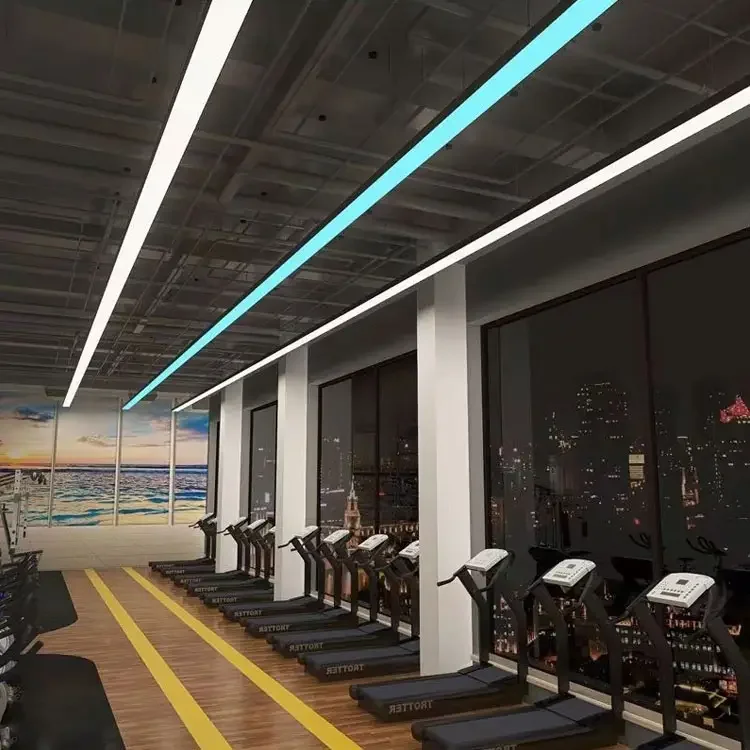 Custom Pool Table Light Rectangle Square Shape Aluminium Linear Pendant Led Billiard Lights For Snooker Billiard Room Lighting