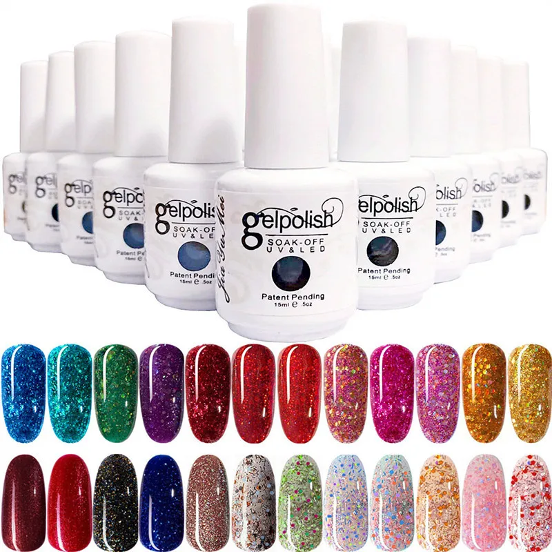 2022 15ml Reflective Glitter Gel Nail Polish Nail Polish Uv Gel Set Gel Color For Nail