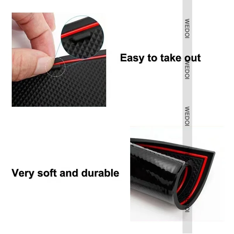 13PCS Door Mats Gate Slot Mat For VW ID.4 Crozz Cup Holders Inserts Center Console Liners For Volkswagen ID.4 Accessories
