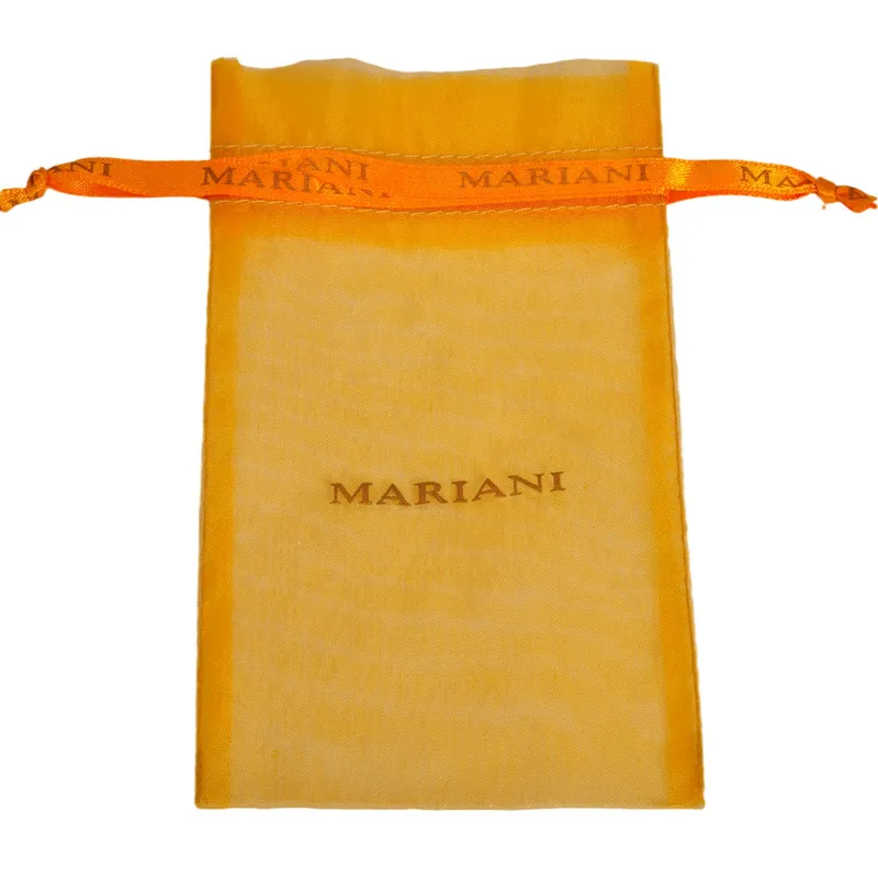 Индивидуальные прозрачные подарочные пакеты на шнурке, органза, мешочки для ювелирных изделий, сумка на шнурке с логотипом на ленте