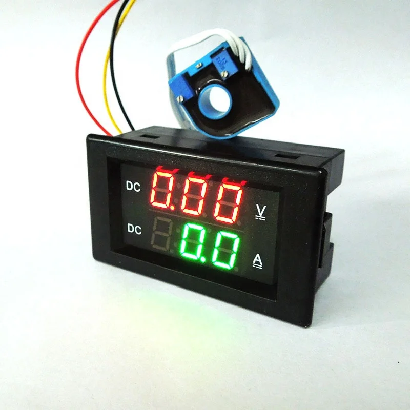 DC0-100V 300V 600V 1000W 10A 20A 50A 100A 500A Hall DC Voltage Ammeter Digital Display Digital Watch Head DC Voltmeter YB4835HVA
