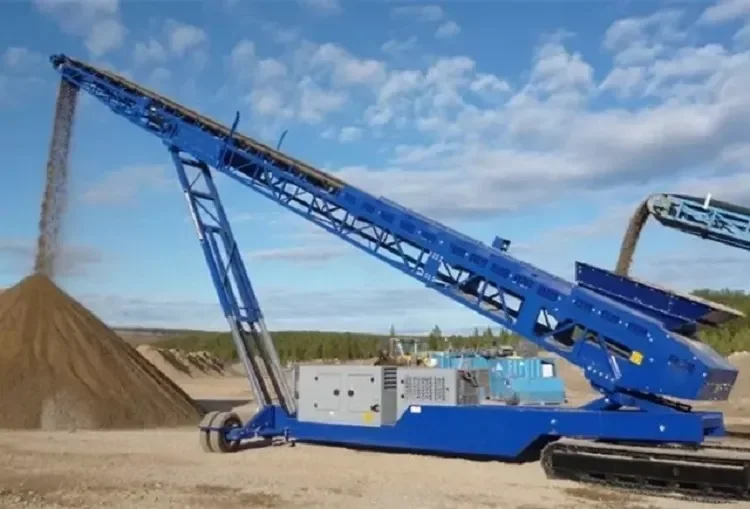 Telestack Mobile Stacker Reclaimer Tracked radical Stacker