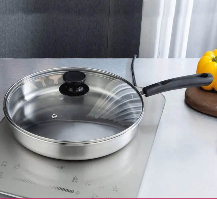 Best-Selling High Quality Cooking Omelette Steak Protein Induction pots and pans Stainless Steel Frying Pan