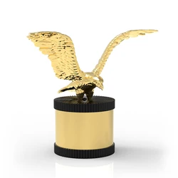 Customized Animal Shape Perfume Bottle Cap Eagle Head Metal Zamac Perfume Cover