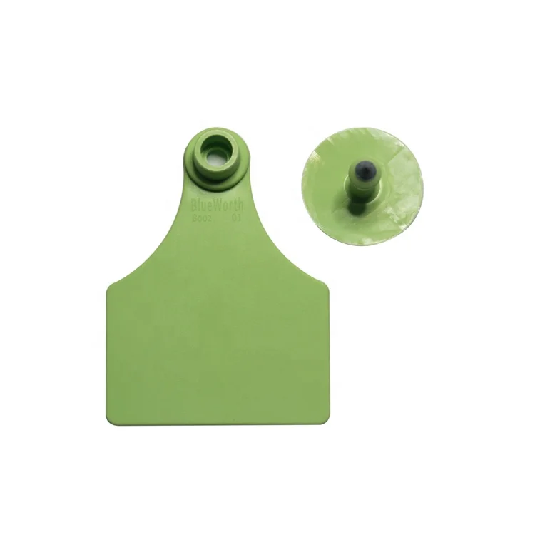 Orange Cow Cattle Blank Large Ear Tag Pack of 100 Pcs with Botton