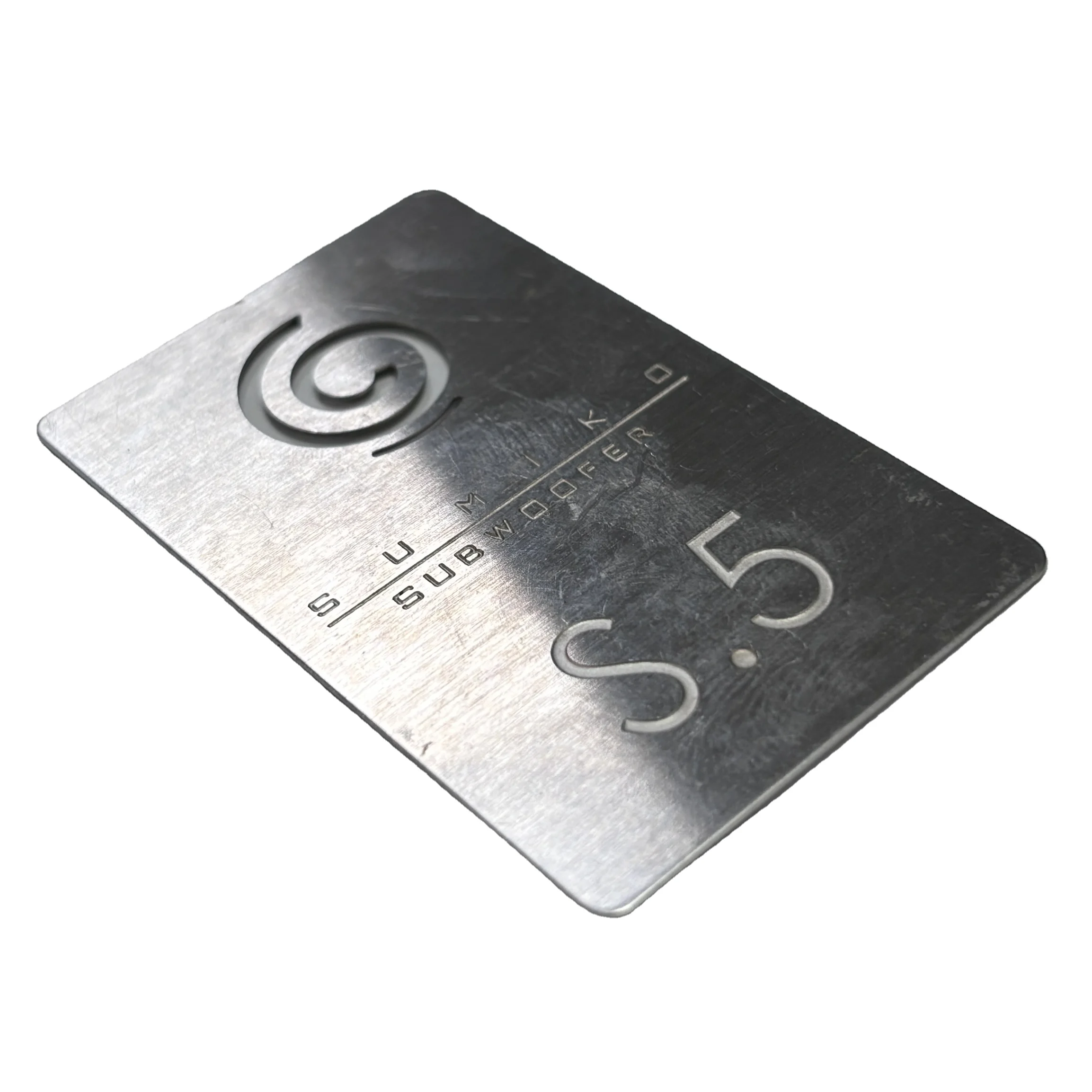 China Custom Self-adhesive Stainless Steel Sticker Private Etching Metallic Label Nameplate