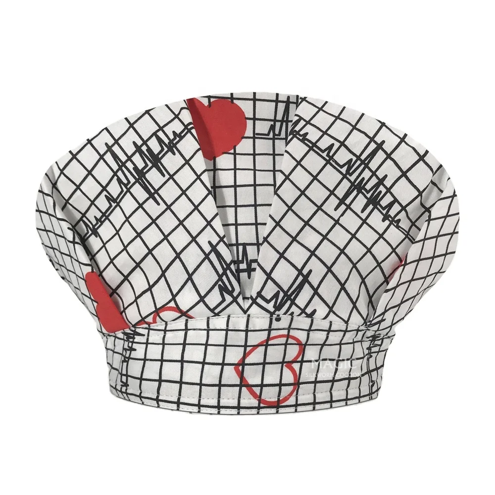 Printed Adjustable Button Work Hat Beauty Nurse Doctor Uniform Accessories Working Caps New cartoon Dentist  medical uniform