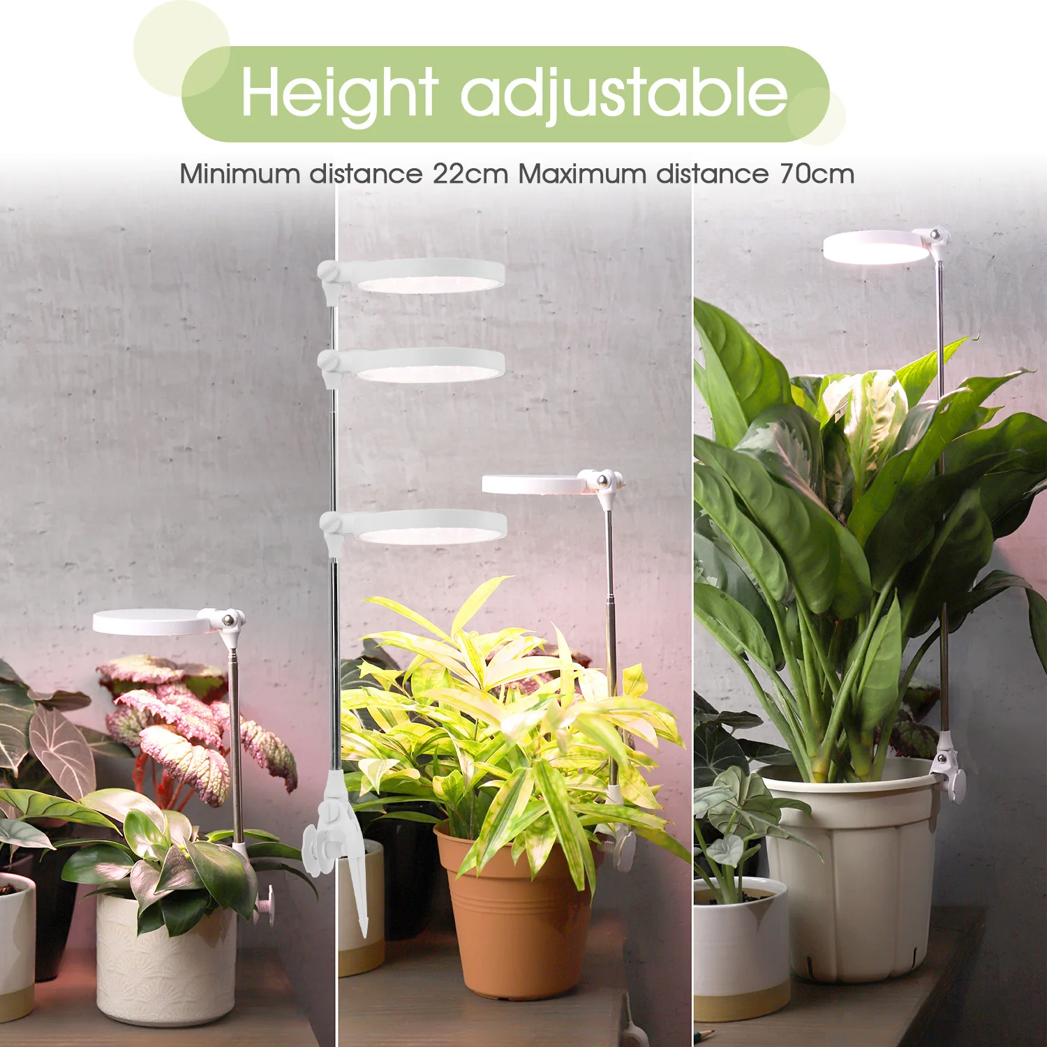 LED Planter mate for indoor plants Ideal LED grow light for white flower pot plants Modern Garden planter indoor home garden