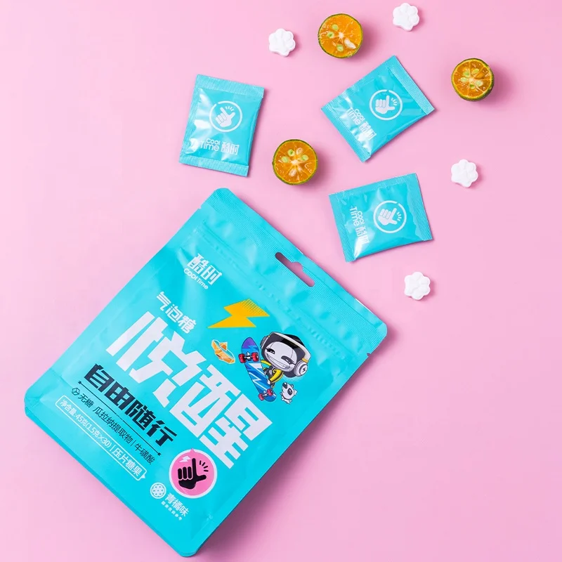 Cat paw sugar free candy Probiotic bubble candy Chewy Mints Popular Snack Peach Fruit Flavor OEM Factory Direct wholesale