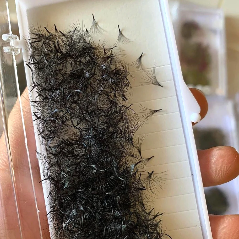 Loose Premade Fans Sharp Long Stem Premade Loose Volume 10D Loose premade volume fans